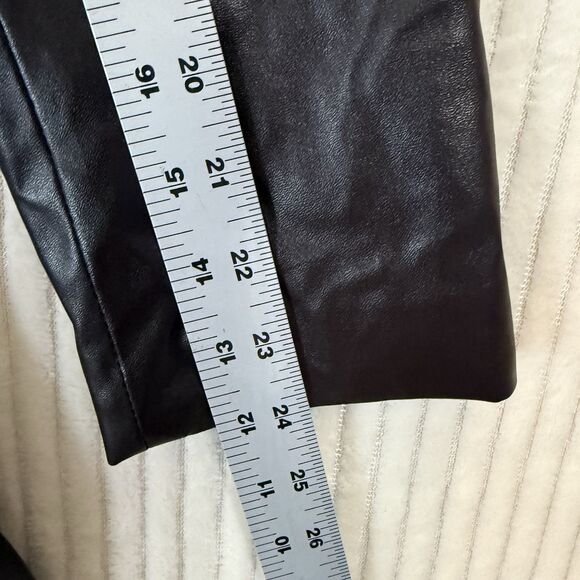 NWT Into Bliss Brown Button Up Leather Jacket Blazer Size S - Picture 5 of 9